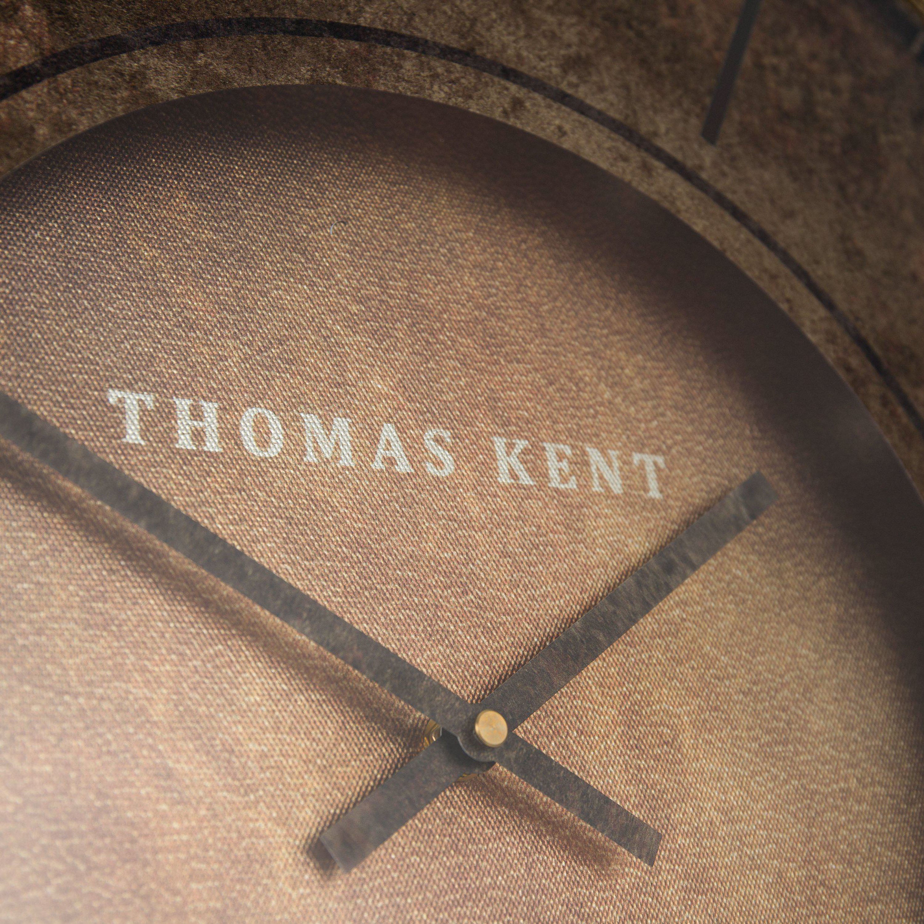 Townsend Antique Leather Wall Clock 21"
